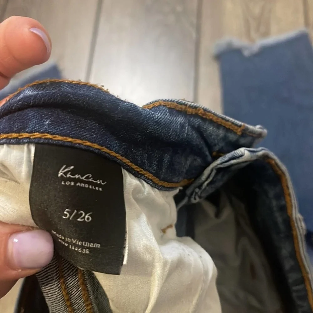 KanCan Button Fly Distressed Blue Jeans Women's Size 5 / 26 - Picture 10 of 10